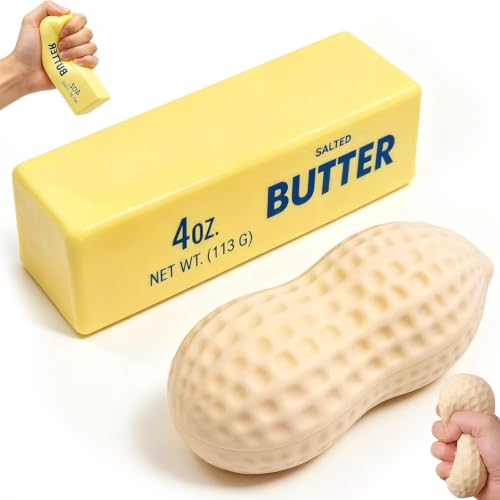 Butter Squishy Toys Butter Erdnüsse Squishy Set Stressball Erwachsene & Kinder Langsam Aufsteigendes Squishy Ball Stressabbau im Büro Geburtstag Klassenzimmer Geschenke