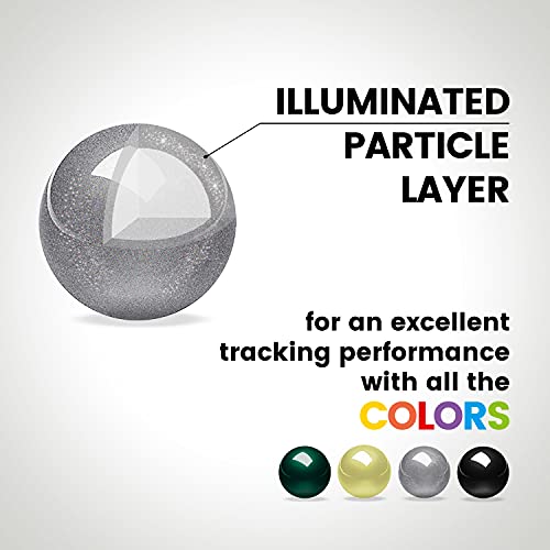 Image of Perixx PERIPRO-303 X4B Trackball - 1.34 Inch Replacement Ball for PERIMICE and M570-4-in-1 Multi-Color Black, Silver, Green, and Yellow Trackball - Elegant Storage Box, Multicolor b (18055)