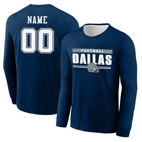 Long Sleeve Shirt for Men Custom Any Name and Number Personalized Sweater Apparel Gifts