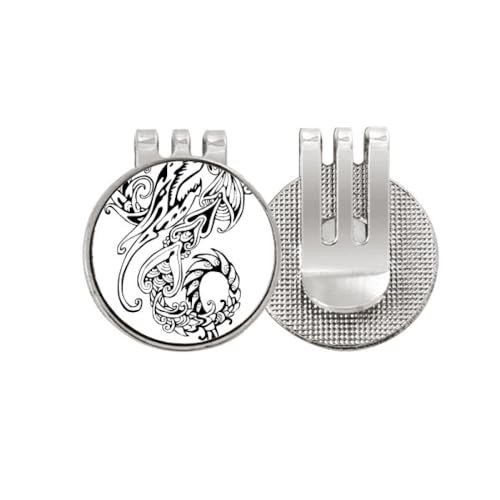 Marqueur de balle de golf chinois dragon pour repérer votre position sur le green