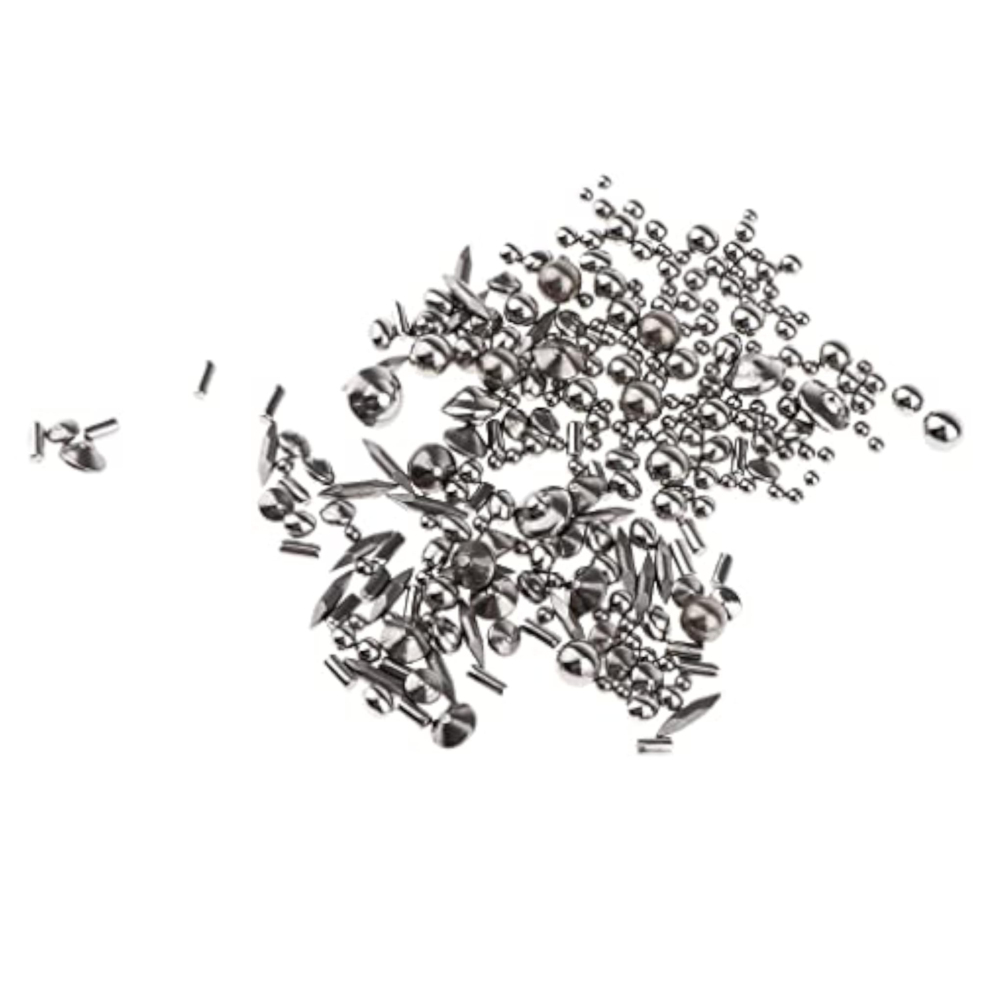 Assorted Stainless Steel Tumbling Media Shot Beads, 450g