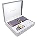 Gino Milano Women's Gold Leather Band Watch & Matching Tri-Fold Wallet Set - Grey