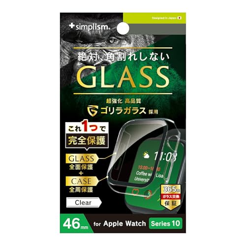 Simplism VvY Apple Watch Series 11 / 10 46 mm SKX KX̌^PCP[X NA TR-AW2446-GLPC-GOCCL