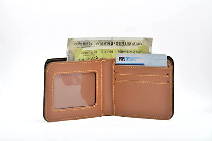 LASER GURU Customised Engraved Wallet With Your Image And Name,Gift Hamper Set For Men Leatherite Purse, brown 4 41tU0V0DcoL
