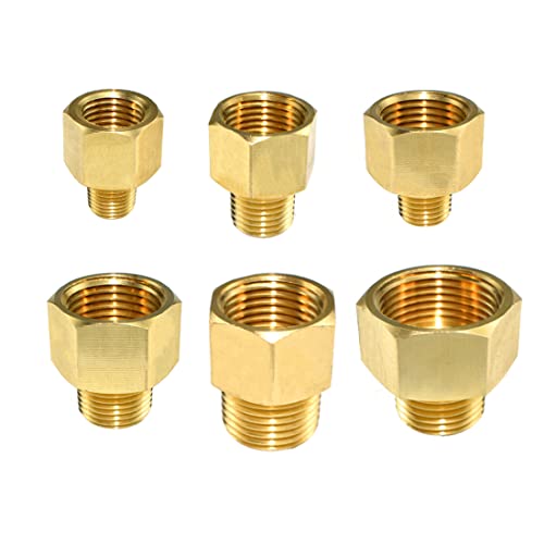 Sdtc Tech H-BRASS-12F-14M-2 2-Pack Brass Pipe Fitting 1/4 Inch Npt Thread Male To 1/2 Inch Npt Thread Female Reducer Adapter thumb #7