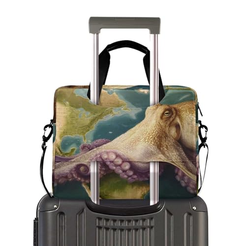 Bolsa para portátil con estampado de mapa de pulpo miniatura 4
