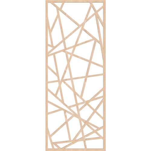 Image of Conway Decorative Pierced Fretwork Wood Wall Panels, 15 3 /8 inchW x 39 3 /8 inchH x 1 /4 inchT, Red Oak