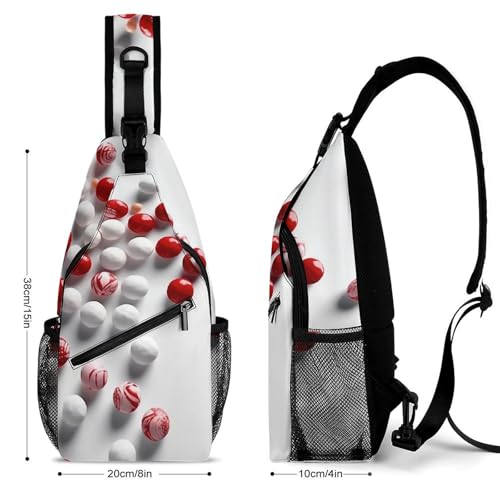 Mochila bandolera deportiva blanca para senderismo miniatura 2