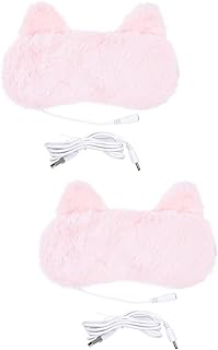 KALLORY 2Pcs Máscara De Olho De Aquecimento USB Compressa Quente De Olho USB Para Olhos Manchas De Olho Para Olheiras Massageador Aquecido Máscara De Olho Aquecida Sombras De Olho Para