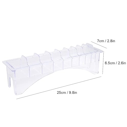Miniatura 2 de Watris Veiyi Clipper Guard Case - Soporte profesional para peine de peluquero para cortapelos universales (10 ranuras, transparente)