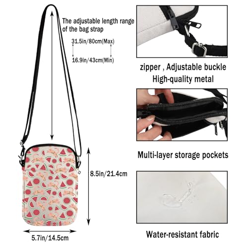 G2TUP Palestine Protest Gift Cats Watermelon Crossbody Bag Protest Travel Bag Free Palestine Anti-war Gift3
