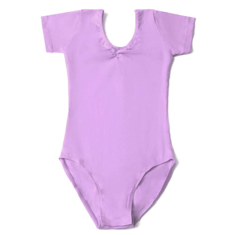 ROYAL SMEELAGirls Short Sleeve Ballet Leotard Dance Leotard Team Basic Ballet Dance Leotard for Toddler Ballet Outfit