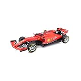 maisto tech r/c f1 ferrari (2019): auto radiocomandata charles leclerc in scala 1:24, formula fedele 1 auto, 2,4 ghz, controllo impugnatura pistola, rosso (582353-1)