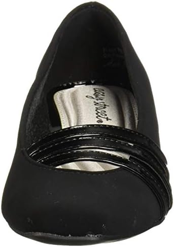 Easy Street Women's Entice Dress Shoe Pump, Black Suede, 11 Wide | Image 1