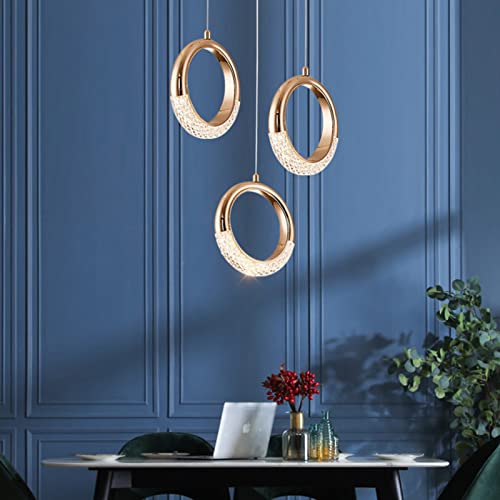 Lámpara colgante nórdica LED de 5W en oro brillante para techo interior acrílico 5