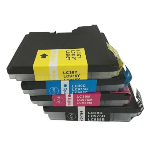 Vilaxh Compatible Ink Cartridge Compatible with LC39 LC975 LC985 Compatible with DCP-J125 J315W DCP-J515W MFC-J265W J410 Printers