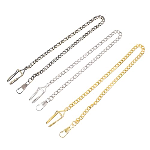 TINEASUR 9 Piezas Cadena de Reloj de Bolsillo Cadenas de Bolsillo Antiguas Cadena de Serpiente de Plata Cadena Larga de Bricolaje Vintage Ver Cadenas Decorativas Ver Cadenas Colgantes Metal