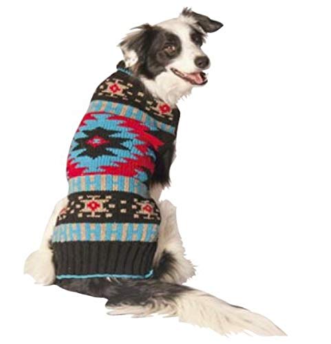 Chilly Dog Black Southwest Dog Sweater, X-Large