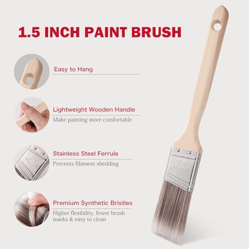 Mister Rui Paint Roller Kit-13 Piece, 4-Inch Microfiber Paint Rollers with Ergonomic Handle, Small Roller Paint Brush, Paint Tray with 3 Liners, Perfect for House Painting, Trim, and Touch-Ups - Image 7