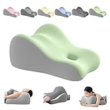 YFZD3087 Natural Latex Pillow for Adults - Ergonomic Support for Maternity, Home & Couples, Multi-Functional for Sleeping, Lounging, Reading, Removable Washable Cover (Green)