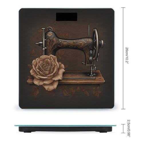 Báscula digital de baño con sensores precisos y pantalla LCD miniatura 2