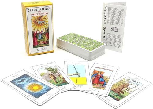 Grimaud – Grand Etteilla – Ägyptisches Tarot – Kartomancie – Wahrsager-Tarot inspiriert von der Antike – Spiel mit 78 Karten