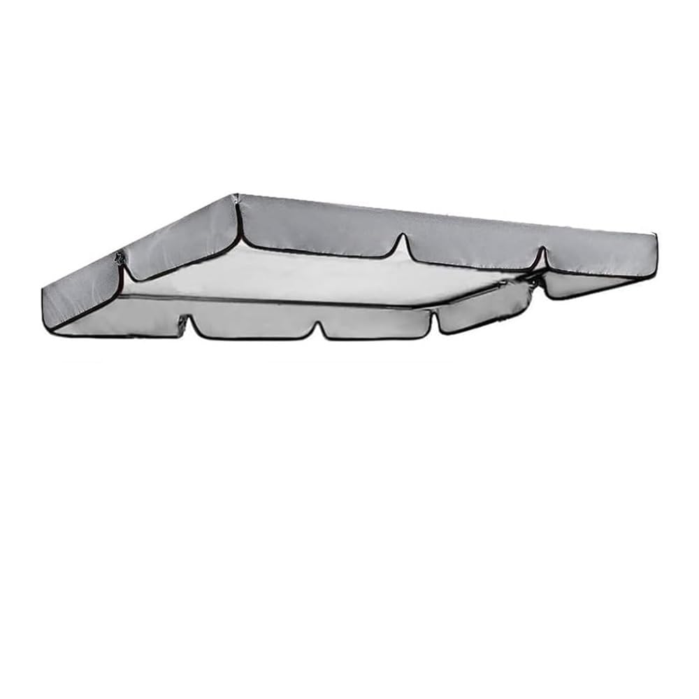 BEWEGNLNHK 56x47in 65x45in 75x52in Porch Swing Canopy Replacement Top, 2 3 Seater Swing Canopy Replacement For Garden Swing Chair, Waterproof Swing Top Cover(Grey,195x125cm/77x49in)