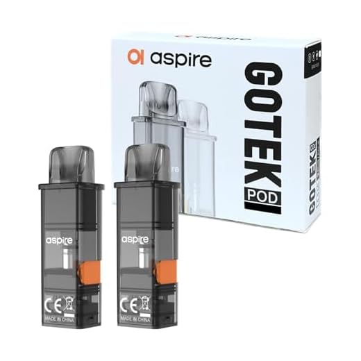 Aspire Gotek X Replacement Pod, Built-in Mesh Coil, Compatible with GoTek Nano Vape Kits & S/X/X2/Pro, 2ml Cartridge Capacity, No Nicotine, (0.8ohm) (Pack of 2)