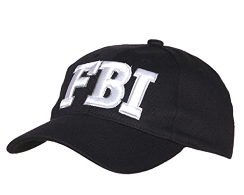 Ferromil Casquette de baseball américaine noire FBI Federal Investigation NSA, Noir , taille unique