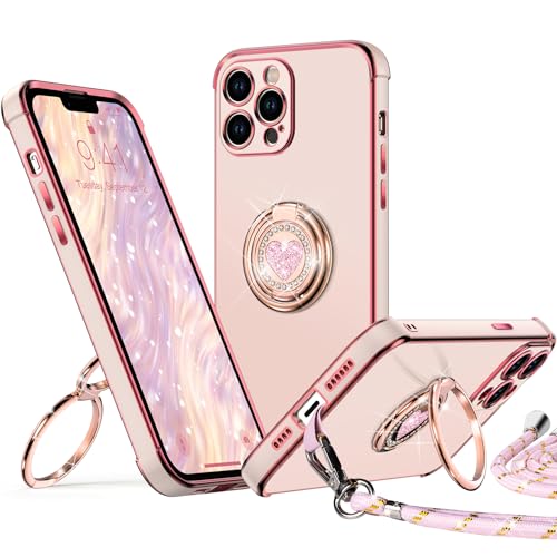 XYZ für iPhone 13 Pro Max Hülle mit Band, Rosa