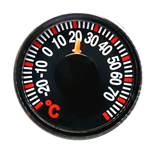 Xbiez 27 mm Durchmesser Rundes Kunststoff Grad Thermometer - Thermometer für Zuhause, Outdoor, Auto - Temperaturmessung - Kleines Geschenk
