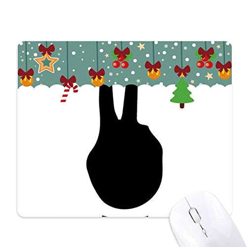 Tapis de souris en caoutchouc silhouette tapis de bureau antidérapant noir