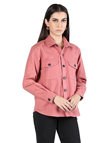 Image of CHKOKKO Jackets for women stylish latest Winter Shacket Standard Length Plaid Shirt Jacket with Button Closure Pockets for Casual Travel