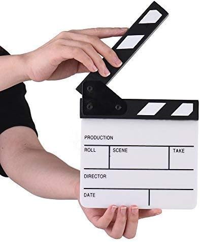 docoolerCompact Acrylic Compact Ensures Dry TV Film Director Movie Action Scene Clapper Board Slate