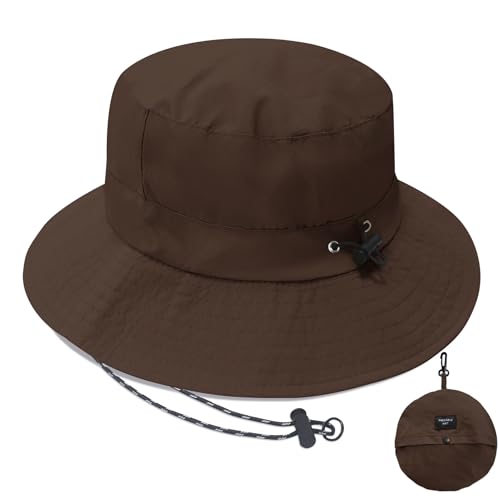 Image of PFFY Waterproof Bucket Hat Rain Quick Dry Hats for Men Women Packable Sun Hat for Fishing Hiking Outdoors