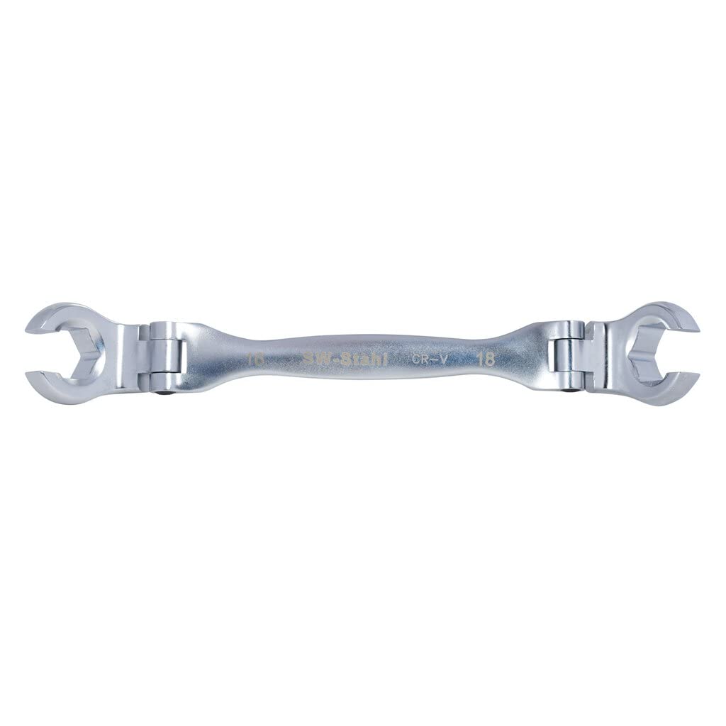 SW-Stahl 01488L Chiave per Candele 16 x 18 mm con Doppio Snodo | Utensile in acciaio per accensione con attacco snodato doppio e presa ergonomica per candele di motori e auto.