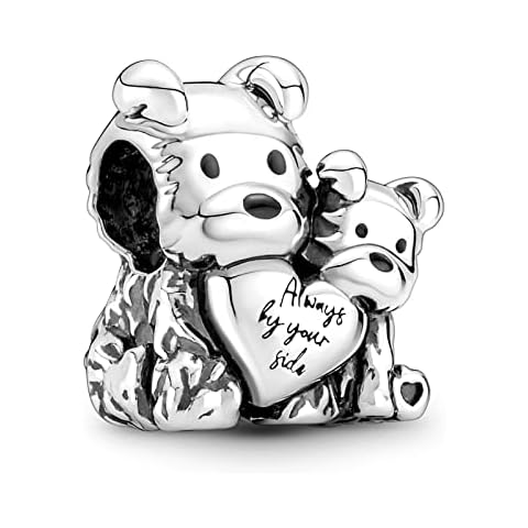 RMMY Charm Dog Mother & Puppy Love 925 Sterling Silver Pendant Dangle Beads for European Bracelets and Necklaces,Chriatmas Halloween Valentine's Day Birthday Jewelry Gifts for Women & Girls Cover