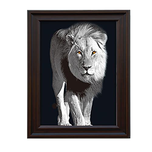 Rileyson Lion&Tiger&Leopard 3D Poster Wall Art Decor, Glasses-Free Holographic Animal Painting Kds Room Decor Home Rv Painting，Without Frame (Big Cat 6279), 11.8×15.7 In #TOP2