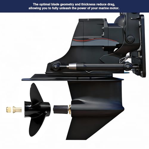 Image of Aluminum Boat Propeller(Interchangeable Hub Kits Included) Compatible with Mercury Engines 30hp 40hp 48hp 50hp 55hp 60hp,13 Spline,4 Blades,RH