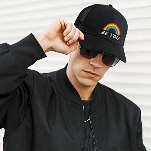 Image of Pride Hat Rainbow Caps LGBT Baseball Cap Pride Accessories Gay Stuff for Men Women