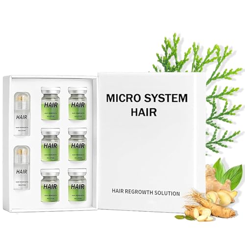 Alphainfuse Hair Regrowth System Advanced Hair Growth Care Strengthens Roots Micro Infusion Hair Growth Kit with Peppermint Oil and Ginger Root Make Hair Thicker and Healthier for Men Women