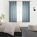 Topfinel 2 Piezas Cortina Translucida Habitacion Salon Visillo Lino Vertical Semitransparente para...
