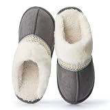 GOEWY Hausschuhe für Damen mit Memory Schaum, Flauschige Winter Hausschuhe aus Wildleder mit...