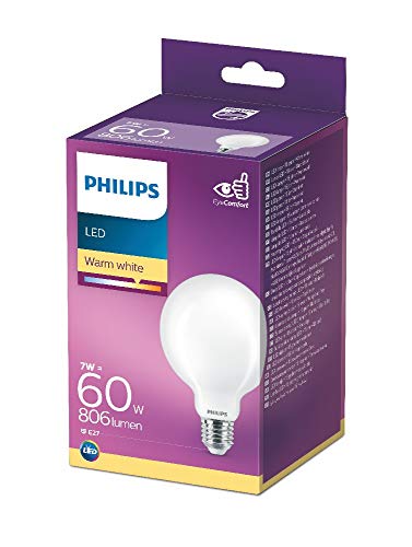 Ampoule LED Standard E27 40W finitions verre dépoli chic et globe Philips - 4