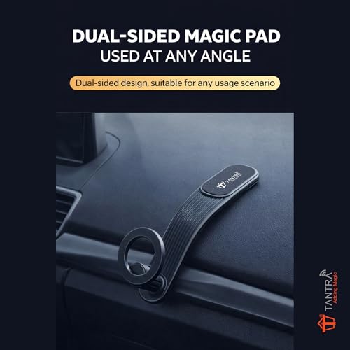 Image of TANTRA 360 Rotating Car Phone Holder for Dashboard - Flexible Adjustable Mobile Stand with Memory Spring Clip | Universal Smartphone Mount for iPhone, Samsung & All Mobile Phones