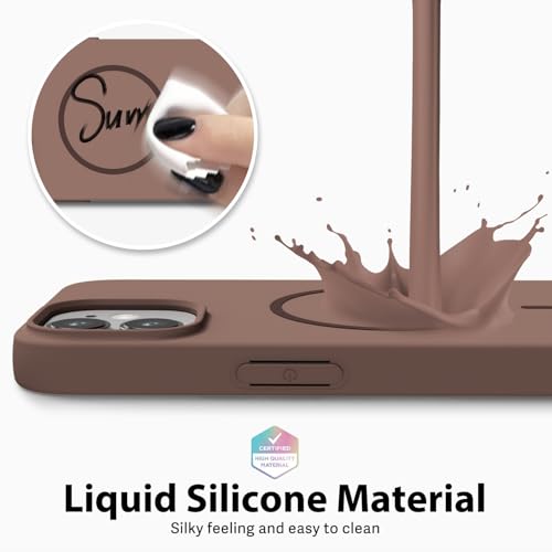 Coque magnétique iPhone 12 Pro en gel de caoutchouc marron
