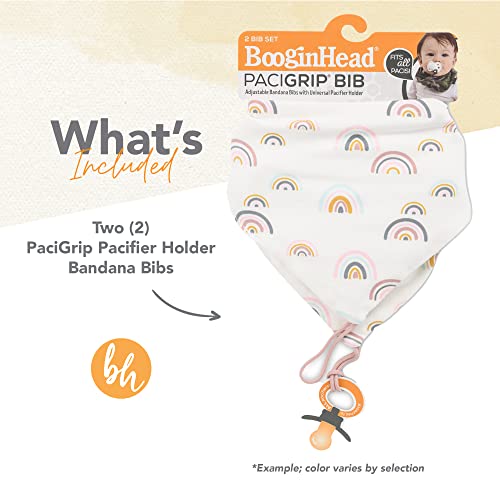 BooginHead Baby Bandana Pacifier Holder Cotton Bibs 2-Pack, Camouflage - Thumbnail 2