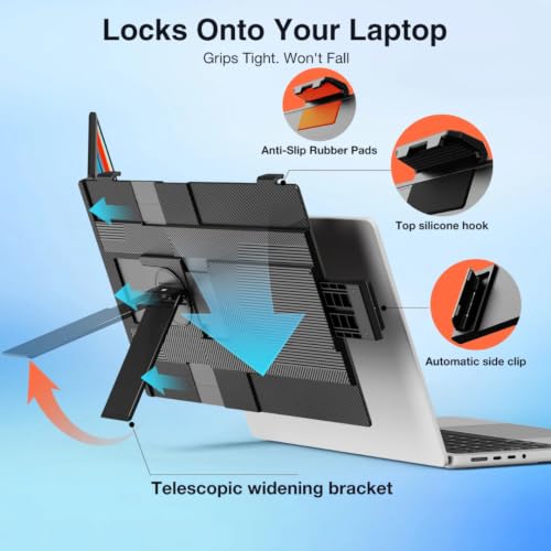 Image of XAVION 15.6 Inch Portable Monitor | IPS Display | Ultra-Slim Foldable Screen Extender | USB Type-C & HDMI | Compatible with Laptop, PC, Mac (DuoView Split)(15.6 inch)