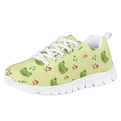 GIFTPUZZ Children Running Sport Shoes Lace-up Breathable Sneakers Air-mesh Athletic Trainers3