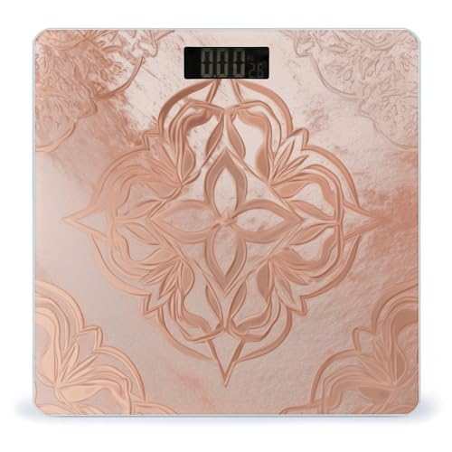 Báscula Digital Rose Gold para Baño con Vidrio Templado miniatura 1
